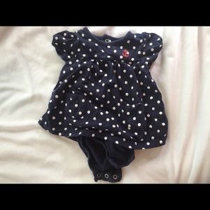 Nautical Polka Dot Sunsuit with Anchor Detail